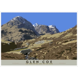 Image of Glen Coe: Three Sisters and the Old Road by Stewart Bremner